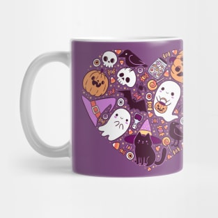 Cute halloween heart shape Mug